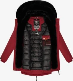 Navahoo Parkas Parka D’hiver Femme Rouge -Navahoo Soldes Magasin 08a80b8aa426e3e73c7f3bd469fea589