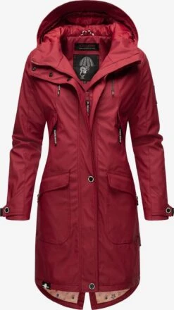 Navahoo Manteaux De Pluie Manteau Mi-saison Femme Rouge Sang -Navahoo Soldes Magasin 0ba0da09f983d8e48fc0bc95964aa563