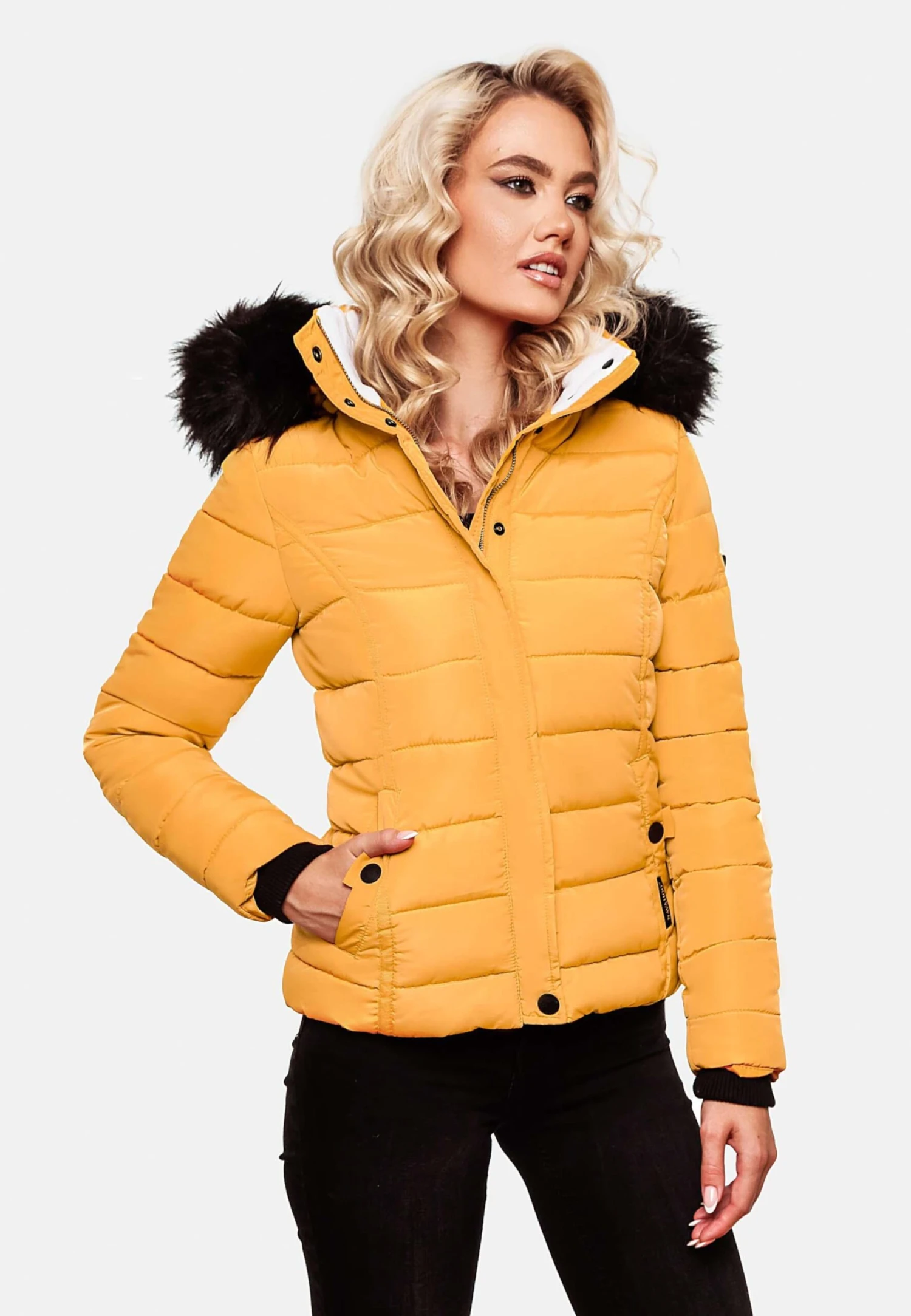 Navahoo Vestes Dhiver Veste D’hiver Miamor Femme Jaune Dor 6 Navahoo Vestes Dhiver Veste D’hiver Miamor Femme Jaune Dor – Image 4