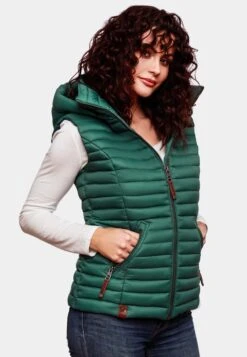 Navahoo Vestes Sans Manches Gilet Shadaa Femme Vert Foncé -Navahoo Soldes Magasin 16788a157eb60a5ec445c13f9699f5c0