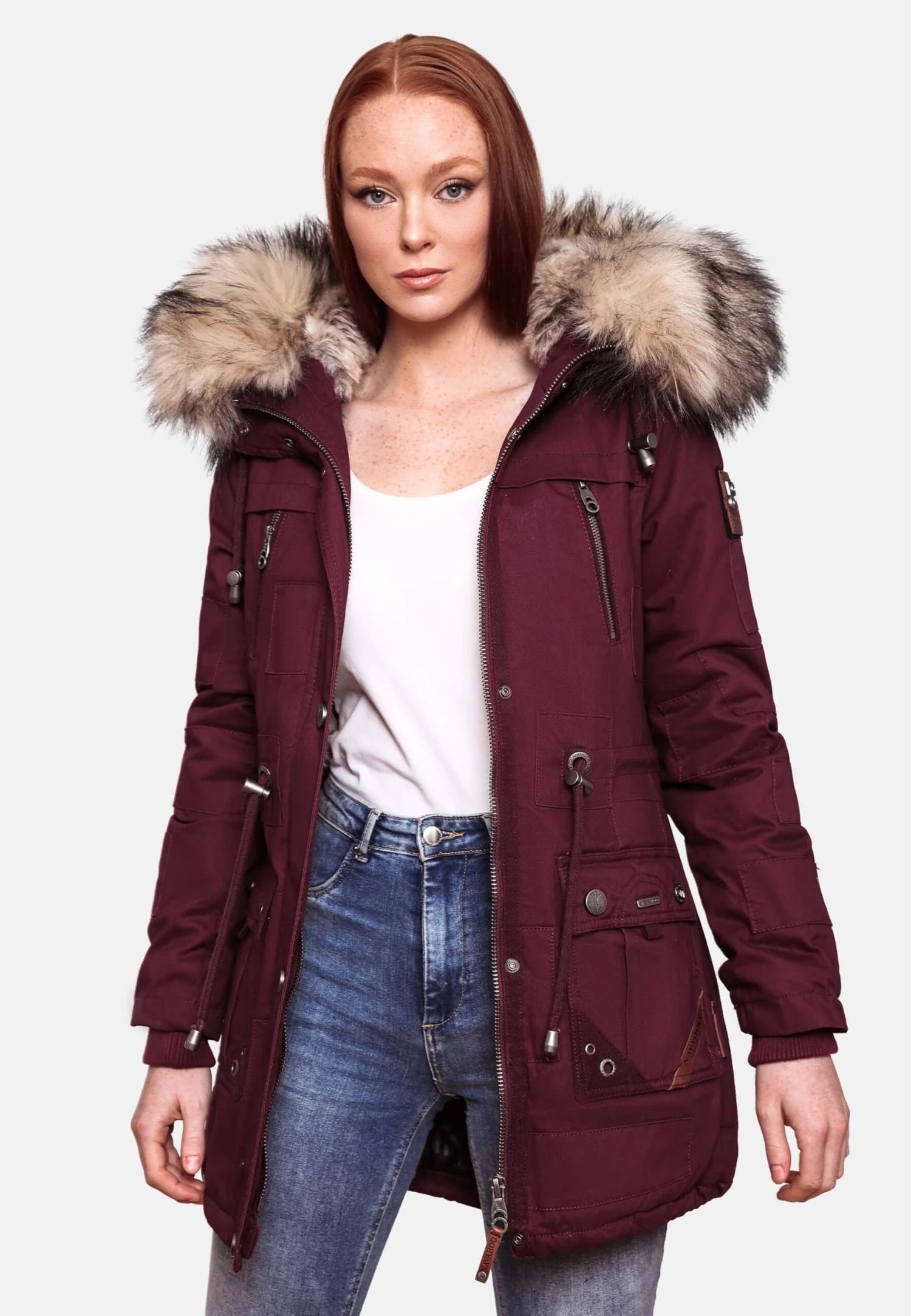 Navahoo Parkas Parka D’hiver Honigfee Femme Bordeaux 9 Navahoo Parkas Parka D’hiver Honigfee Femme Bordeaux – Image 7