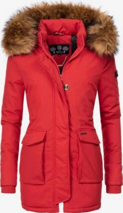 Navahoo Manteaux Dhiver Manteau D’hiver Schneeengel Femme Rouge Néon