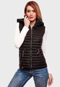 Navahoo Vestes Sans Manches Gilet Shadaa Femme Noir -Navahoo Soldes Magasin 23f6b2ab52cc60a4111b2a1c48ba70e3