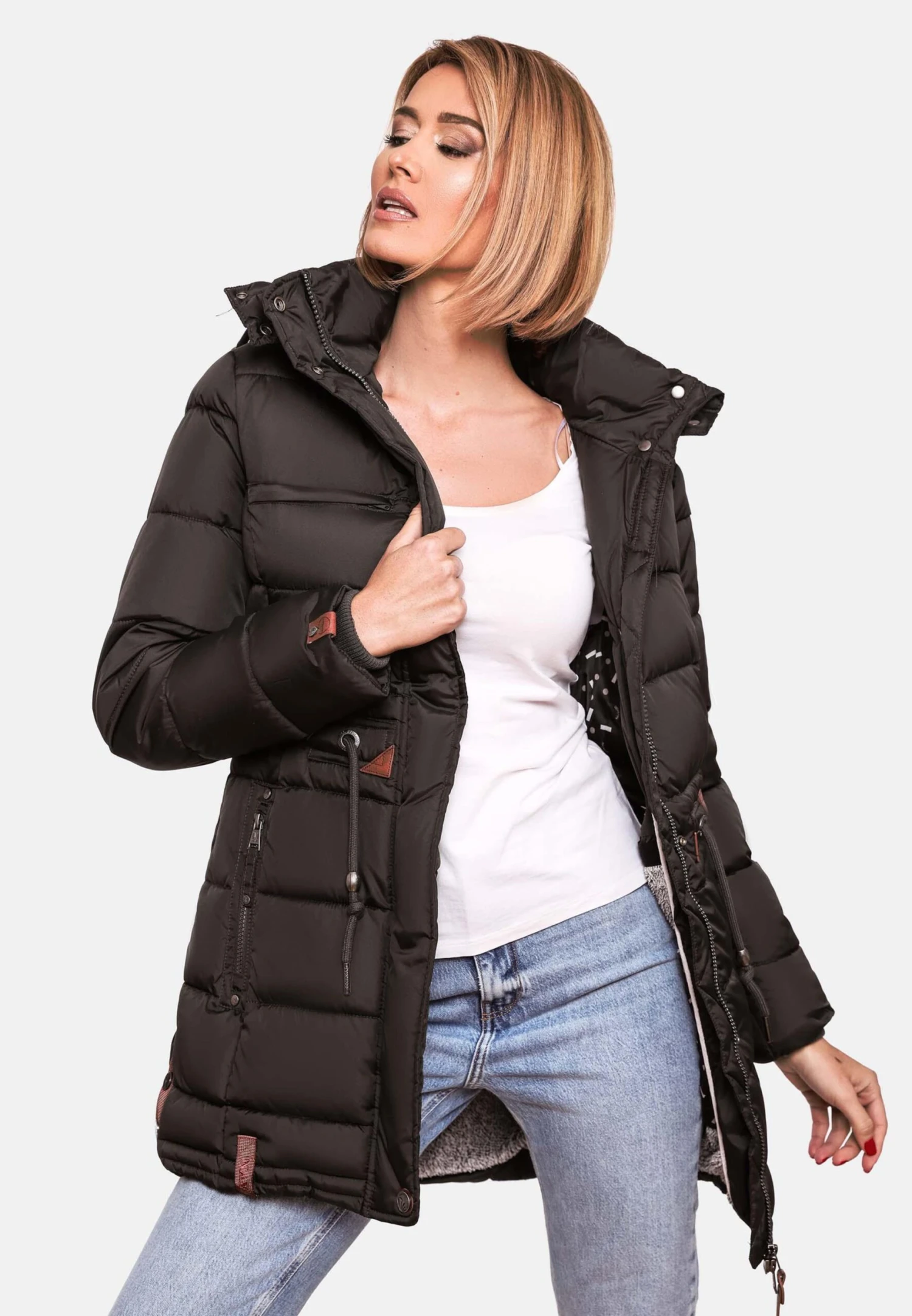 Navahoo Manteaux Dhiver Manteau D’hiver Dalie Femme Anthracite 11 Navahoo Manteaux Dhiver Manteau D’hiver Dalie Femme Anthracite – Image 9
