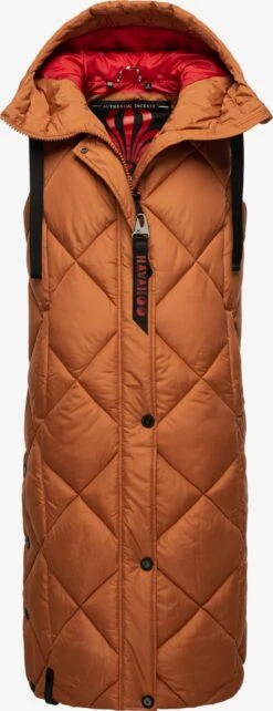 Navahoo Vestes Sans Manches Gilet Schnuckel Femme Cognac -Navahoo Soldes Magasin 300b13b515ae6bc221991abf29c913da