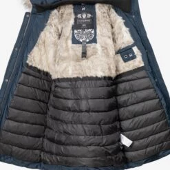 Navahoo Manteaux Dhiver Manteau D’hiver Paula Femme Bleu-gris -Navahoo Soldes Magasin 364f9804e5828748097df5e4b12562c3