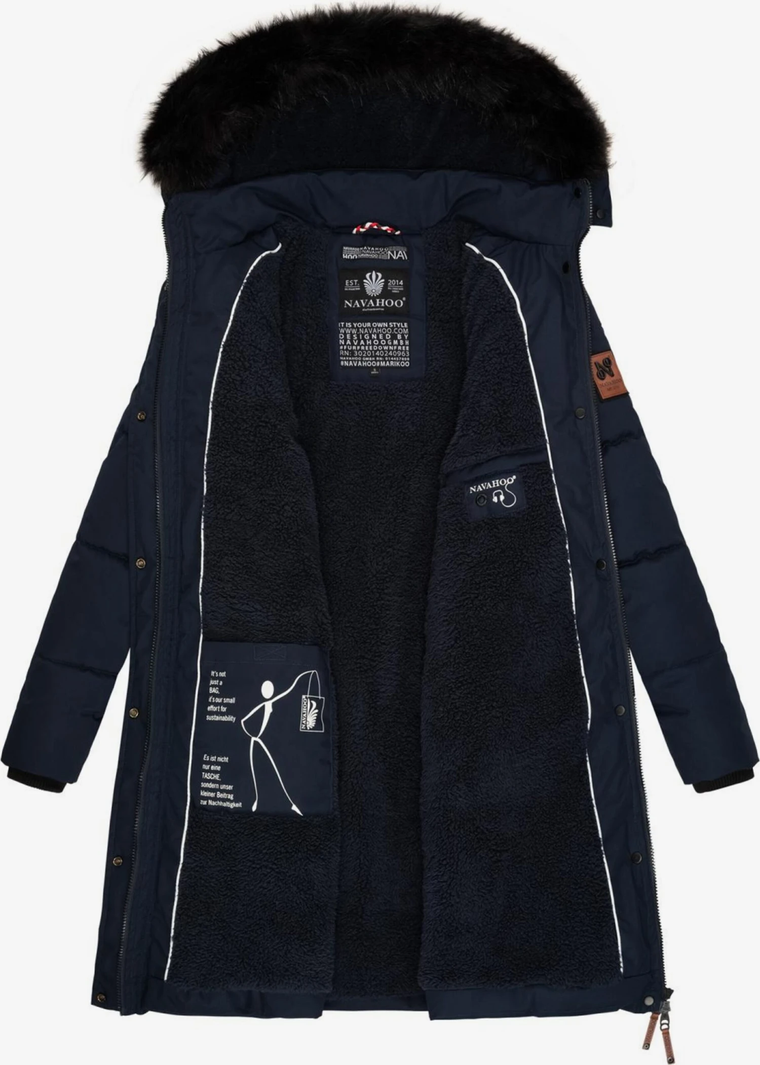 Navahoo Manteaux Dhiver Manteau D’hiver Cosimaa Femme Bleu Marine 8 Navahoo Manteaux Dhiver Manteau D’hiver Cosimaa Femme Bleu Marine – Image 6