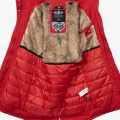 Navahoo Parkas Parka D’hiver Kin-Joo Femme Rouge Feu -Navahoo Soldes Magasin 45d17a2a9831d5f2eac43b47f95b6378
