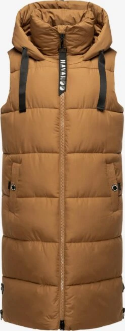 Navahoo Vestes Sans Manches Gilet Femme Caramel