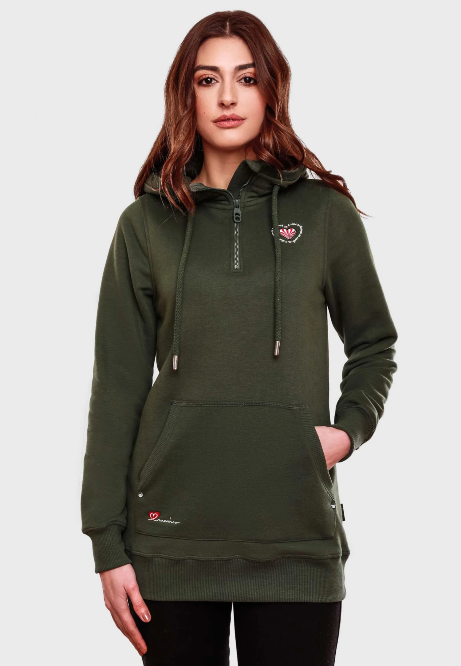 Navahoo Sweats à Capuche Sweat-shirt Zauberelfe Femme Olive 8 Navahoo Sweats à Capuche Sweat-shirt Zauberelfe Femme Olive – Image 6