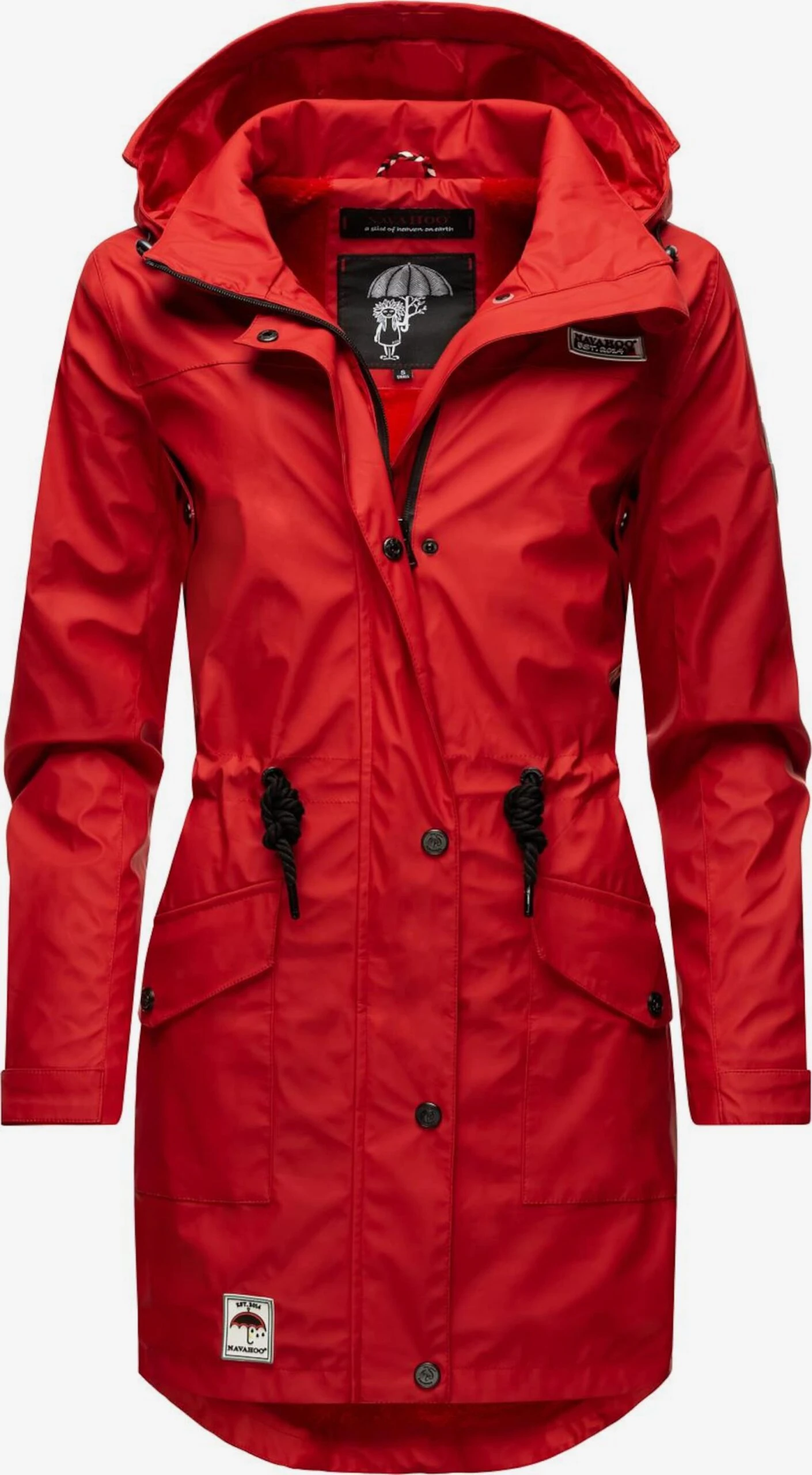 Navahoo Manteaux De Pluie Manteau Mi-saison Deike Femme Rouge 3 Navahoo Manteaux De Pluie Manteau Mi-saison Deike Femme Rouge