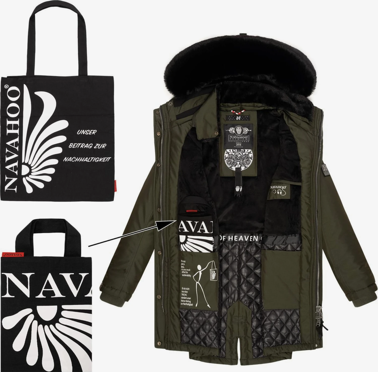 Navahoo Vestes Dextérieur Veste Fonctionnelle Tiniis Femme Kaki 6 Navahoo Vestes Dextérieur Veste Fonctionnelle Tiniis Femme Kaki – Image 4