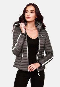 Navahoo Vestes De Mi-saison Veste Mi-saison Kimuk Femme Gris Foncé -Navahoo Soldes Magasin 6b59885e4a2334c6297d4e6a834cab0b