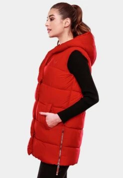 Navahoo Vestes Sans Manches Gilet Madilynaa Femme Rouge Feu -Navahoo Soldes Magasin 6f4a7193ba1c9474fd0bc286c7d06f48