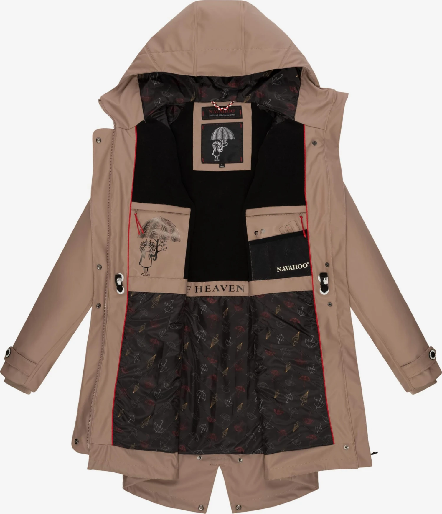 Navahoo Manteaux De Pluie Manteau Fonctionnel Rainy Flower Femme Beige Foncé 7 Navahoo Manteaux De Pluie Manteau Fonctionnel Rainy Flower Femme Beige Foncé – Image 5