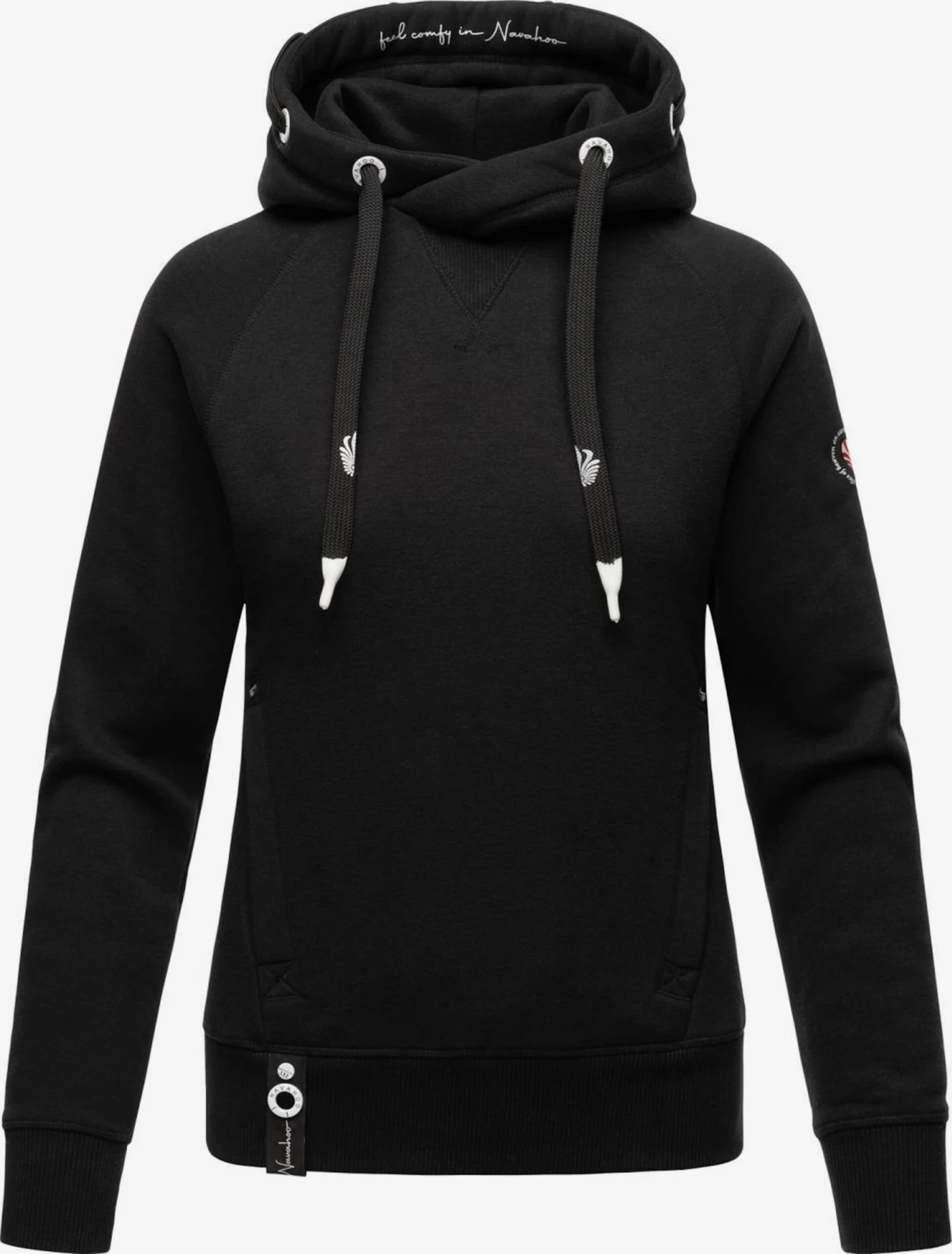 Navahoo Sweats à Capuche Sweat-shirt Liebesmäuschen Femme Noir