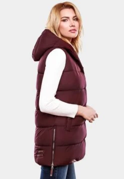 Navahoo Vestes Sans Manches Gilet Madilynaa Femme Bordeaux -Navahoo Soldes Magasin 73398fc579c42fa58d9e12e4dadbdd55