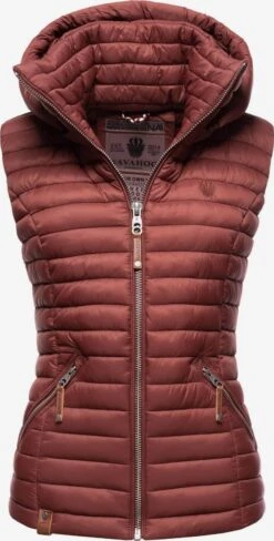 Navahoo Vestes Sans Manches Gilet Shadaa Femme Rouge Pastel