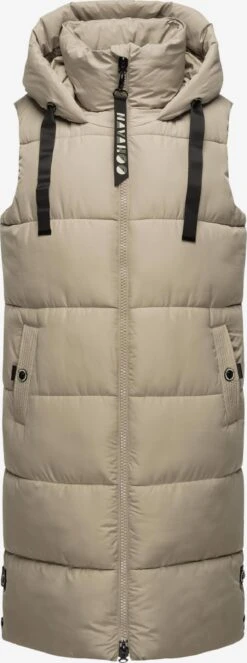 Navahoo Vestes Sans Manches Gilet Femme Beige