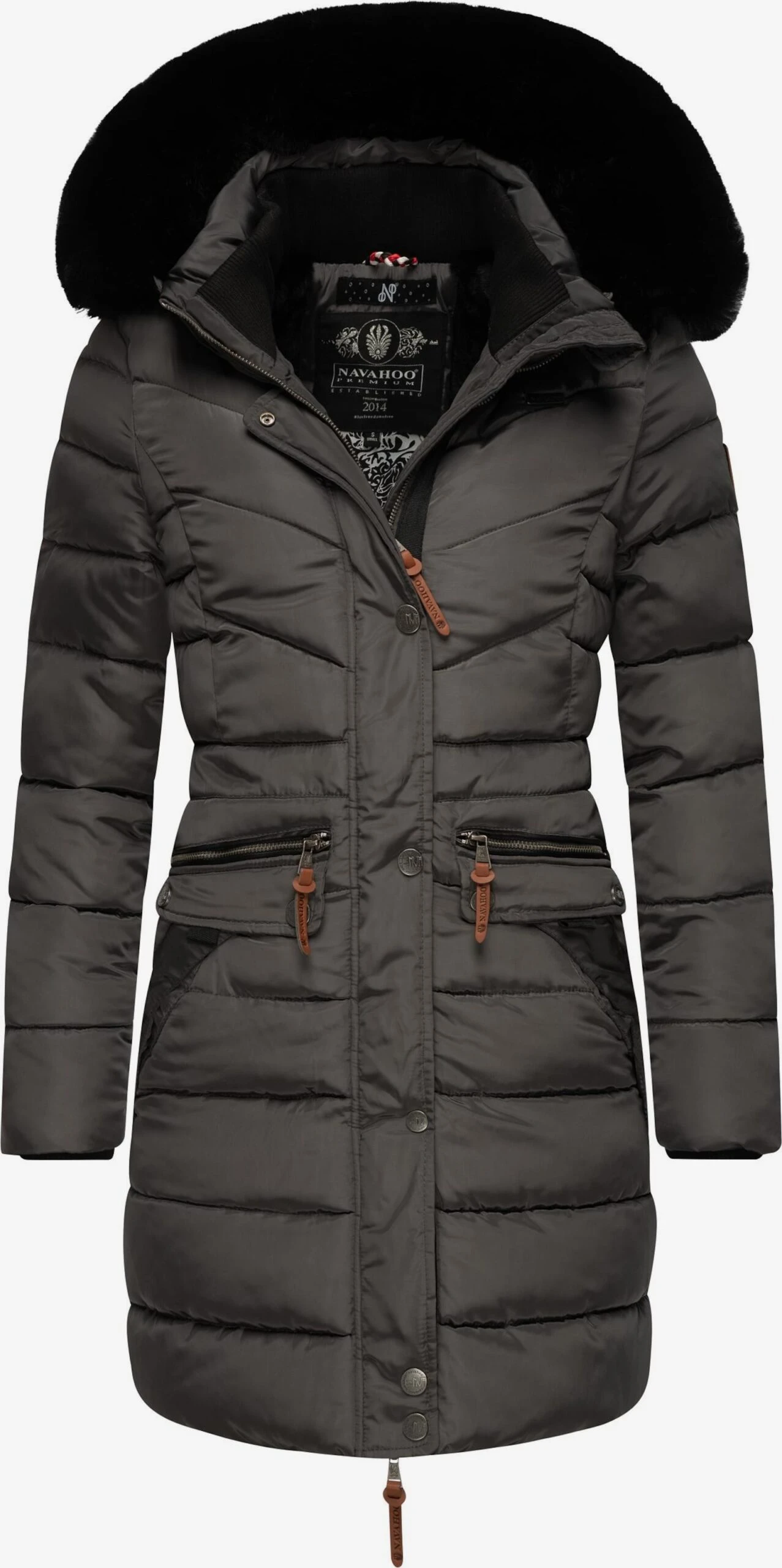 Navahoo Manteaux Dhiver Manteau D’hiver Paula Femme Anthracite 3 Navahoo Manteaux Dhiver Manteau D’hiver Paula Femme Anthracite