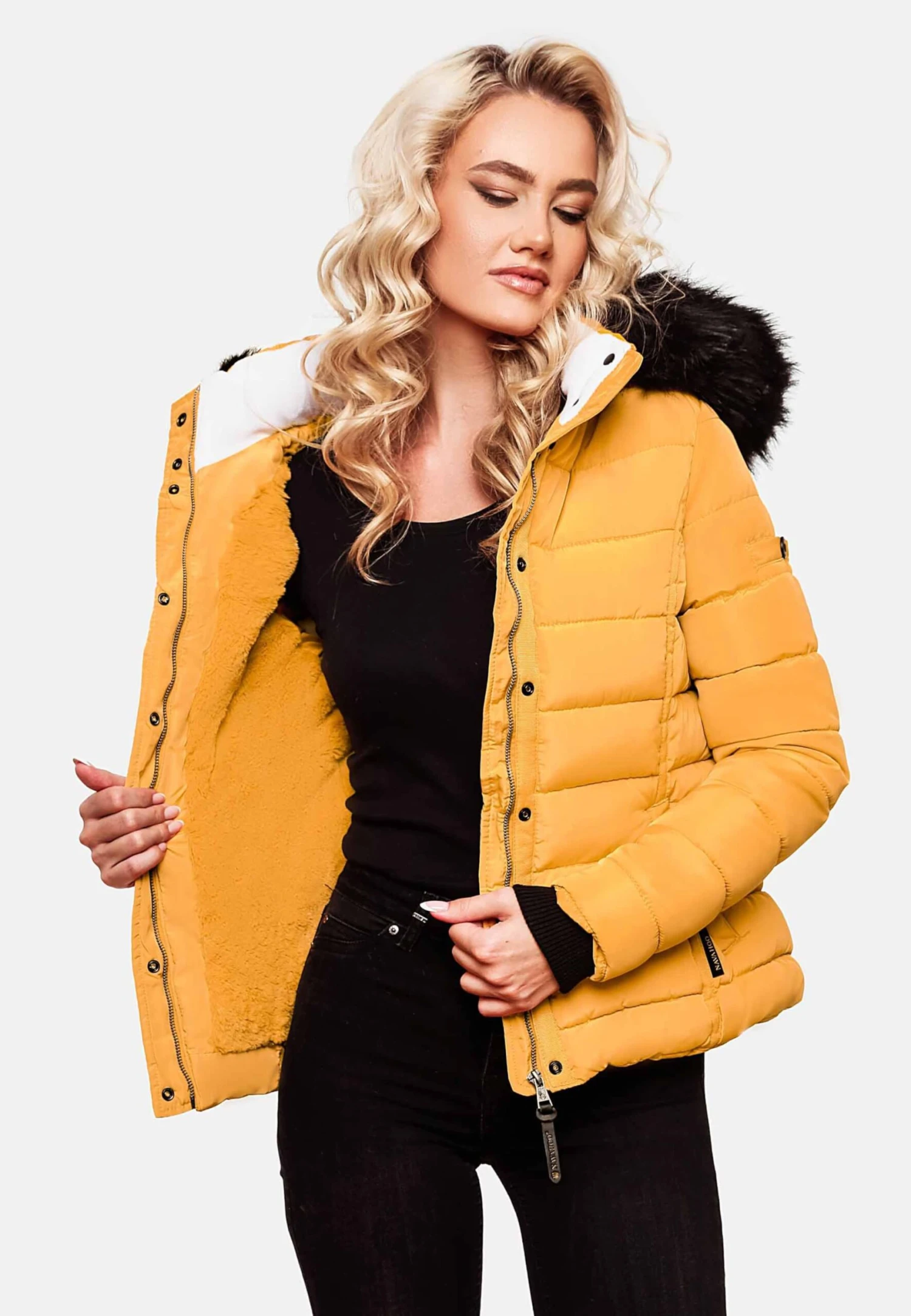 Navahoo Vestes Dhiver Veste D’hiver Miamor Femme Jaune Dor 9 Navahoo Vestes Dhiver Veste D’hiver Miamor Femme Jaune Dor – Image 7