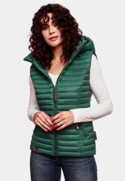 Navahoo Vestes Sans Manches Gilet Shadaa Femme Vert Foncé -Navahoo Soldes Magasin aec6b3f1b15430590e1f06754fb69bf8