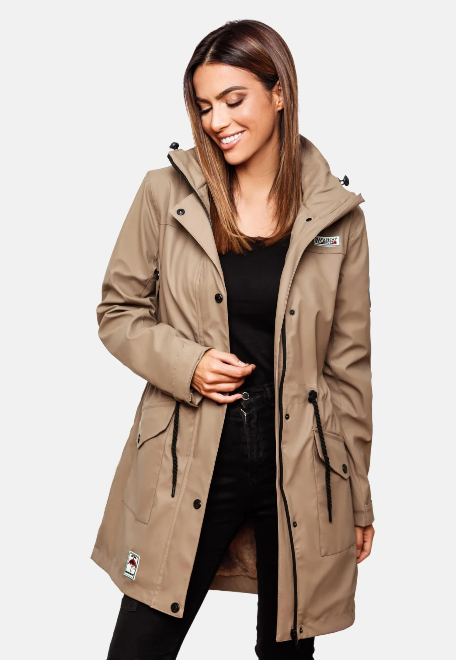 Navahoo Manteaux De Pluie Manteau Mi-saison Deike Femme Beige Clair 9 Navahoo Manteaux De Pluie Manteau Mi-saison Deike Femme Beige Clair – Image 7