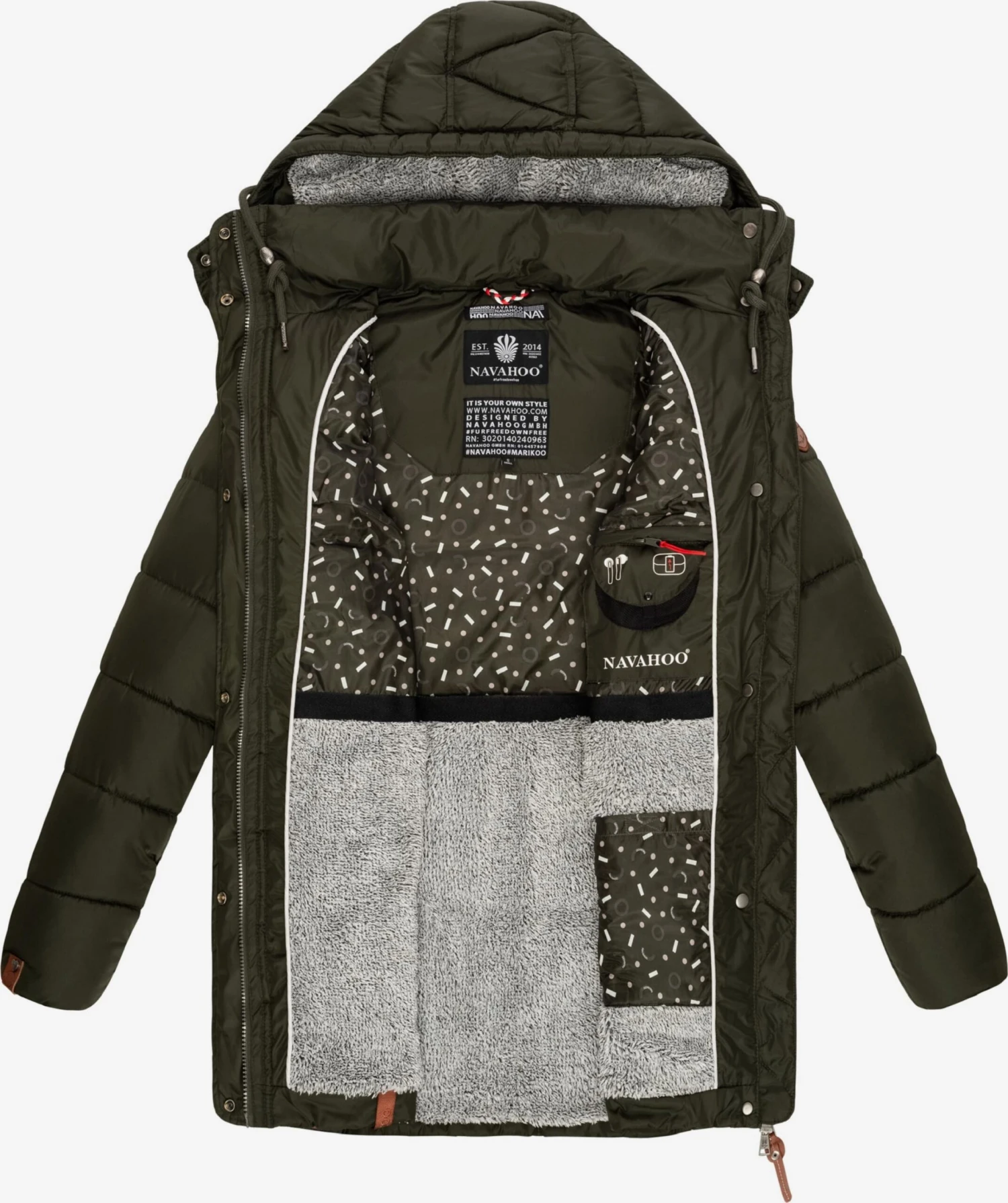 Navahoo Manteaux Dhiver Manteau D’hiver Daliee Femme Vert Foncé 7 Navahoo Manteaux Dhiver Manteau D’hiver Daliee Femme Vert Foncé – Image 5