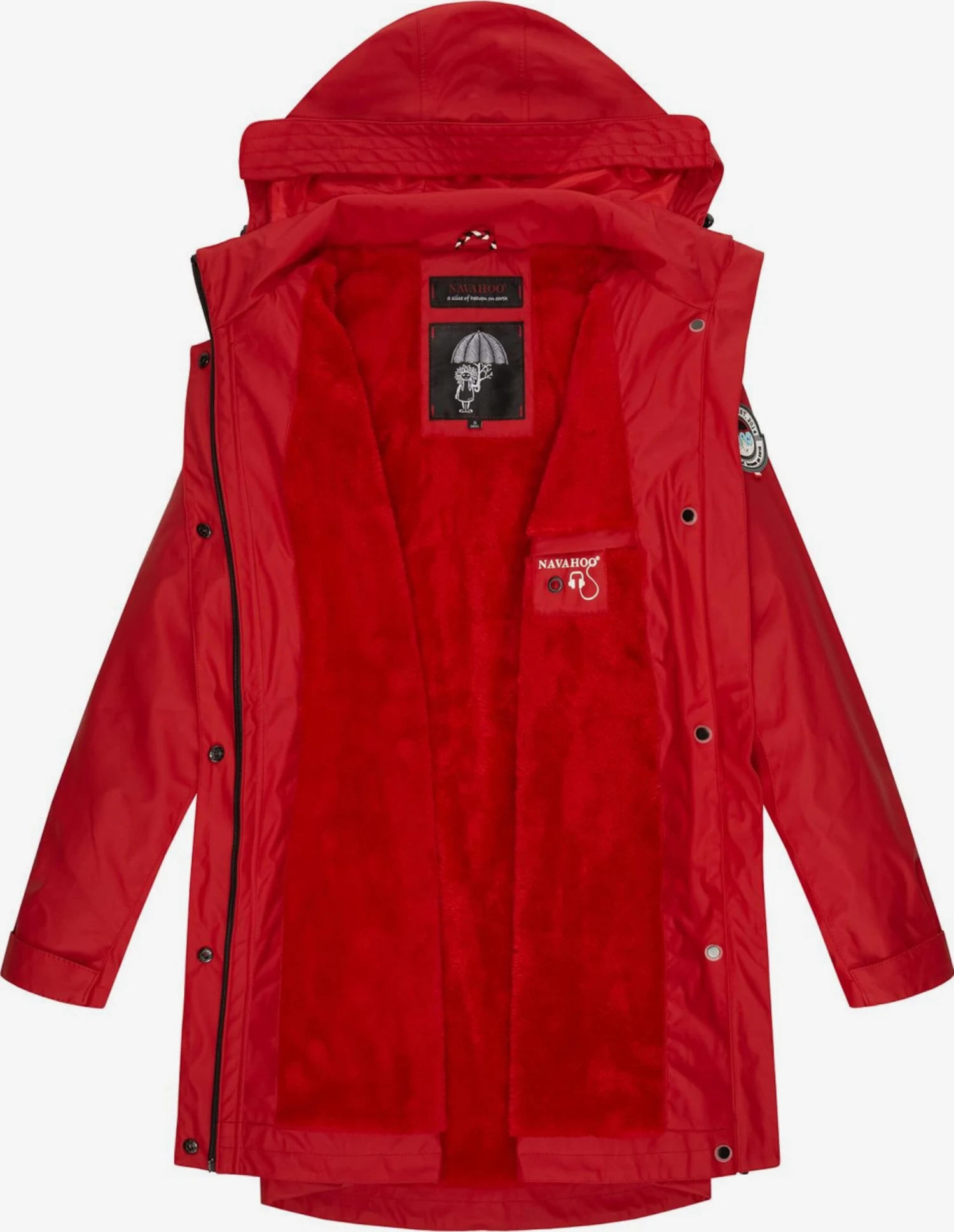 Navahoo Manteaux De Pluie Manteau Mi-saison Deike Femme Rouge 6 Navahoo Manteaux De Pluie Manteau Mi-saison Deike Femme Rouge – Image 4