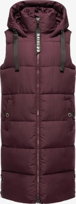 Navahoo Vestes Sans Manches Gilet Femme Bordeaux