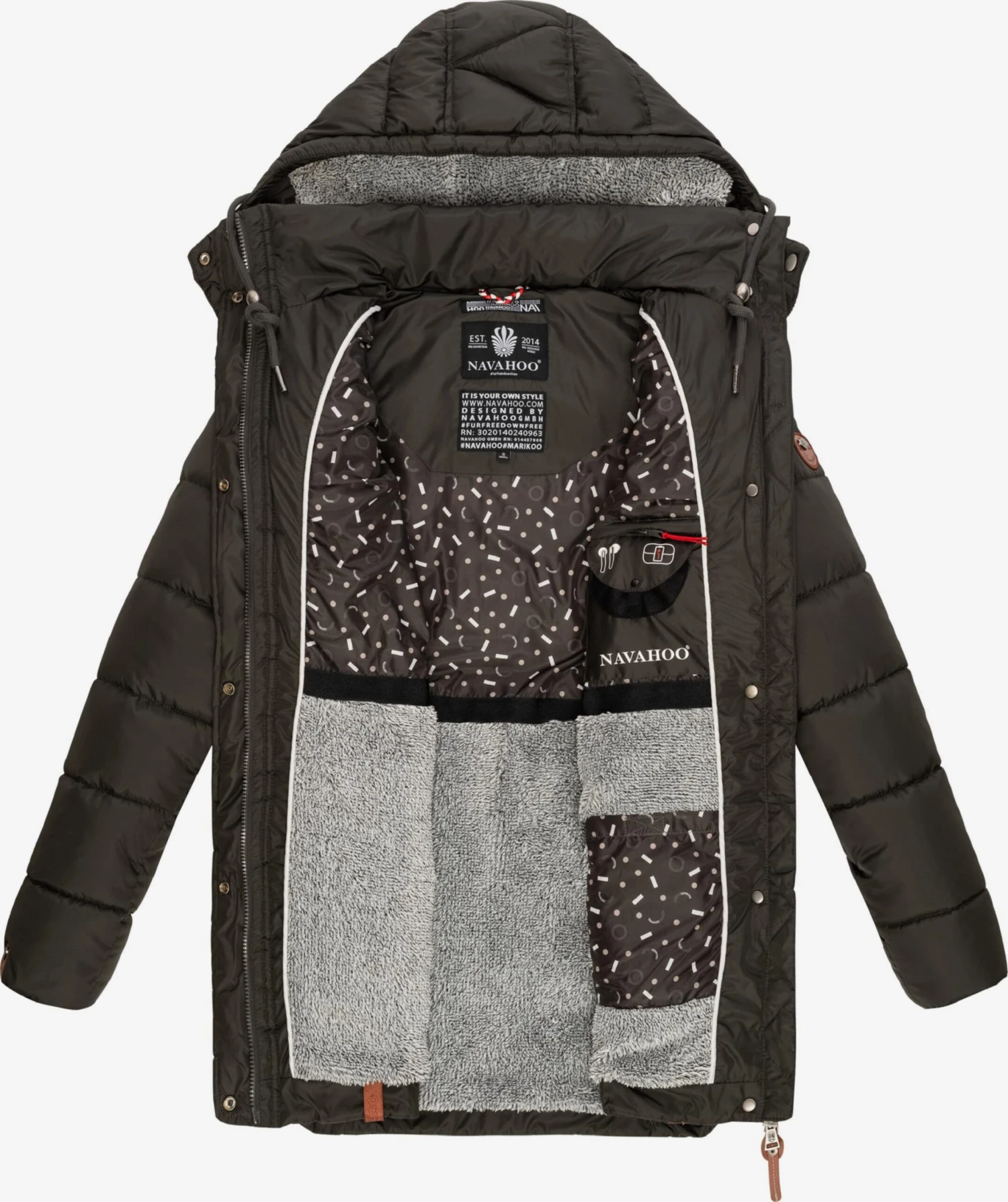 Navahoo Manteaux Dhiver Manteau D’hiver Dalie Femme Anthracite 7 Navahoo Manteaux Dhiver Manteau D’hiver Dalie Femme Anthracite – Image 5