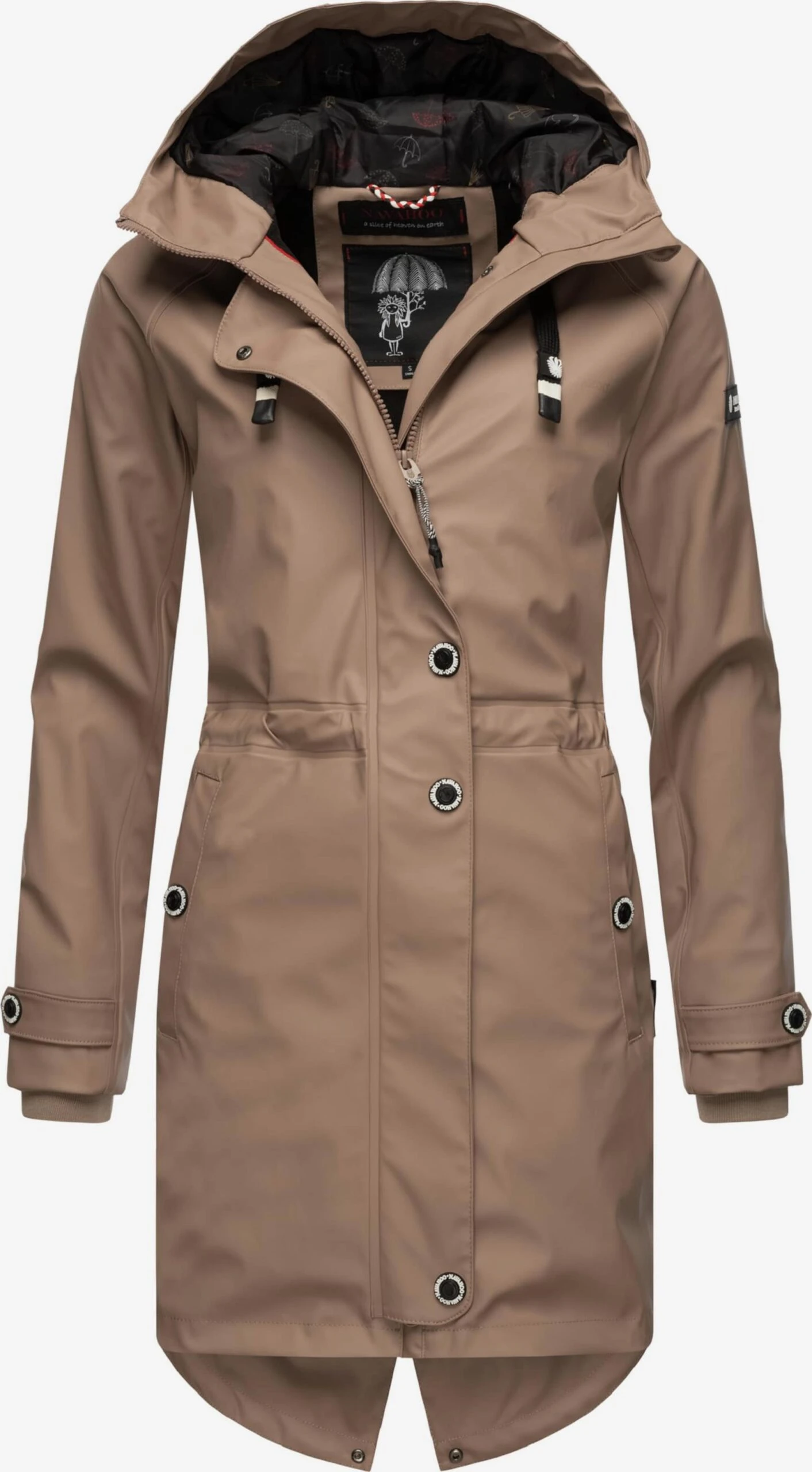 Navahoo Manteaux De Pluie Manteau Fonctionnel Rainy Flower Femme Beige Foncé 6 Navahoo Manteaux De Pluie Manteau Fonctionnel Rainy Flower Femme Beige Foncé – Image 4